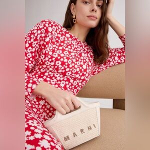 Marni Cream and Tan Crossbody Bag